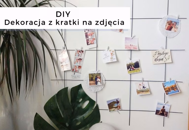 DIY Dekoracyjna kratka na zdjęcia • origamifrog.pl