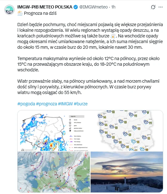 Zdjęcie IMGW rozesłało alerty to mieszkańców tych regionów! Weekend zaskoczy przymrozkami i burzami #1