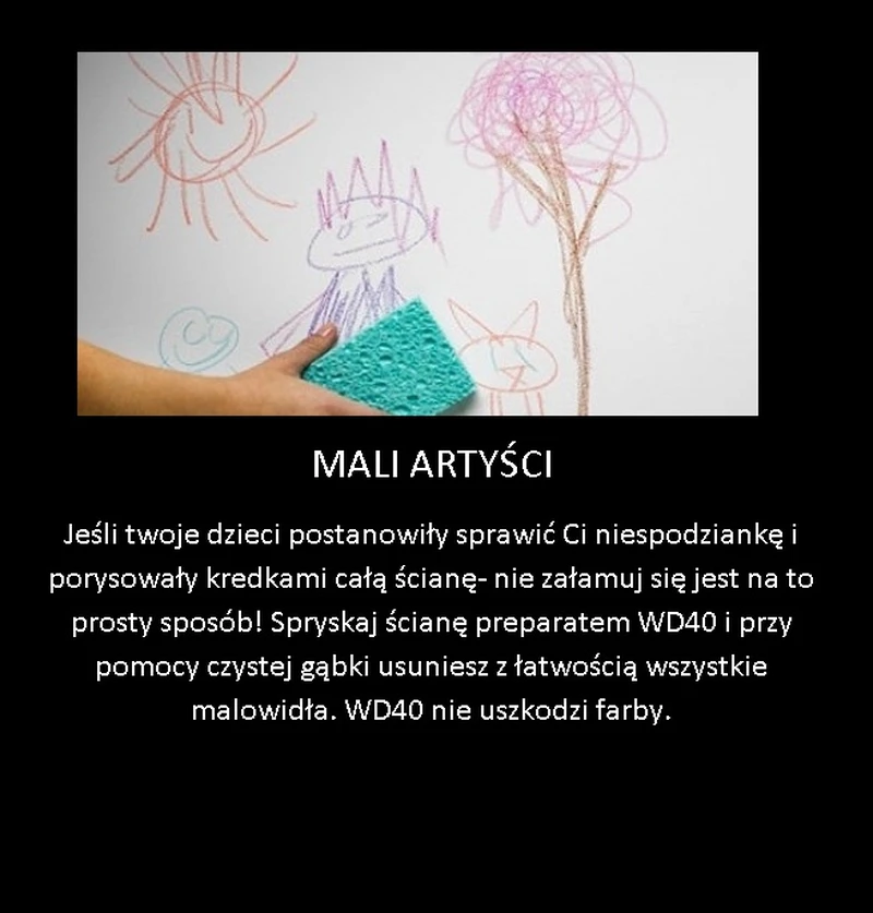 Usuń ślady kredek ze ściany!