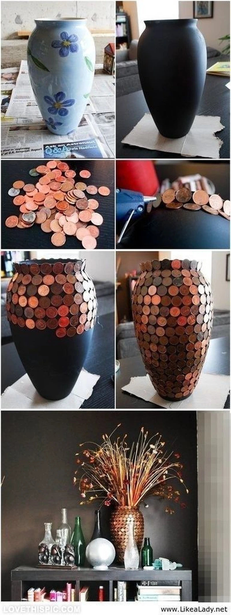 Błyszczący wazon- DIY