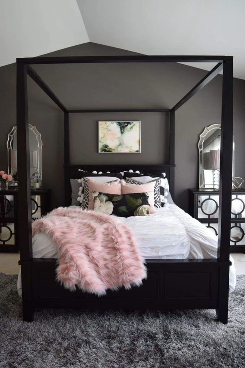 Sypialnia w stylu glamour