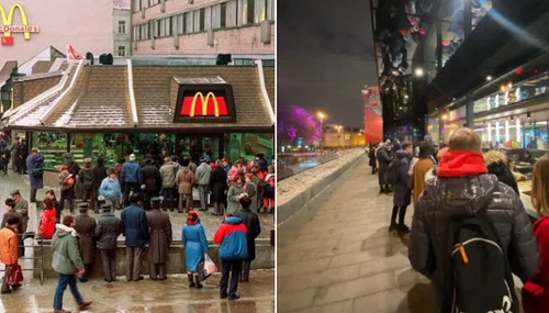 Ogromne kolejki do McDonald's w Rosji! KFC i Pizza Hut zawieszają działalność