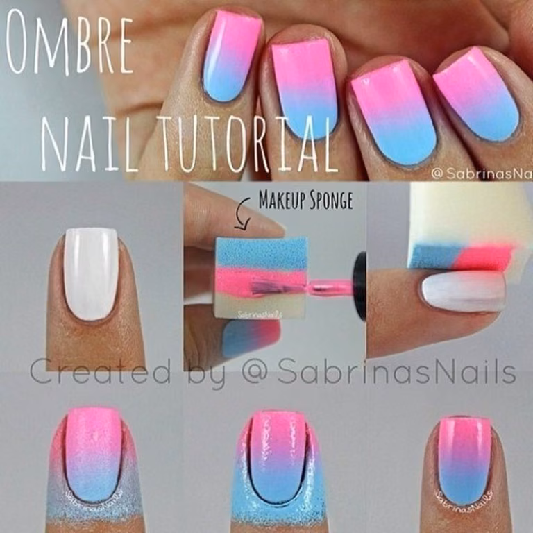 Ombre manicure.  Zrób to sama