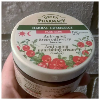 Recenzja - Green Pharmacy, Odżywczy krem do twarzy anti - aging `Żurawina`