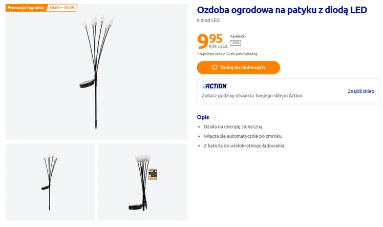 Zdjęcie Ta ozdoba LED z Action zrobi świetny efekt za 9,95 zł! Wbijesz ją, gdzie chcesz, zero kabli i idealnana każdą pogodę #1