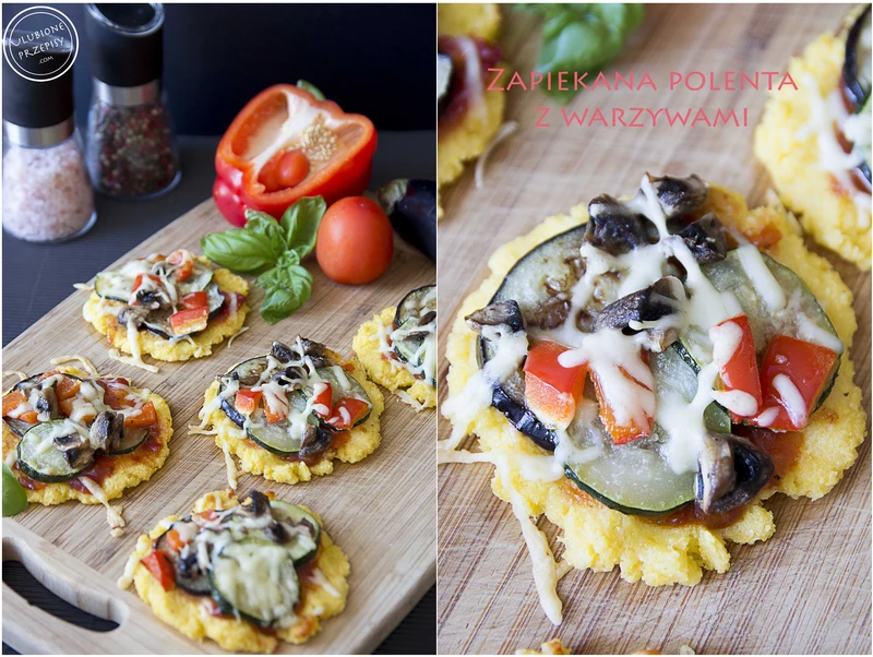 Zapiekana polenta z warzywami