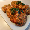 Pieczone burgery drobiowe z warzywami