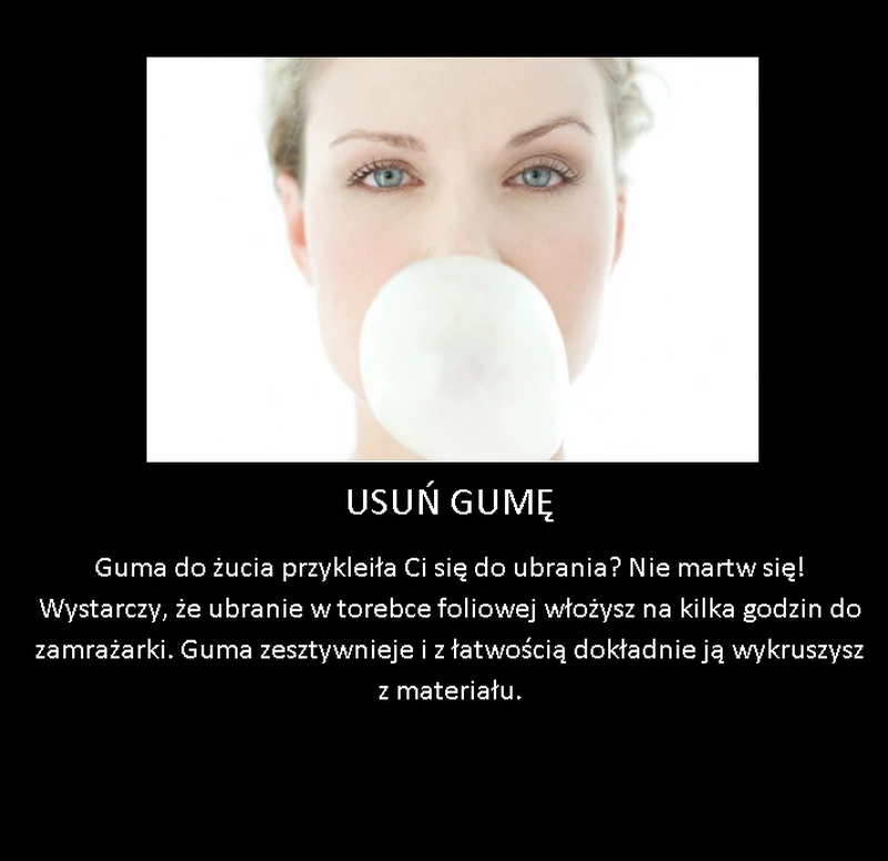 Usuń gumę do żucia z ubrań! Szybko i dokładnie!