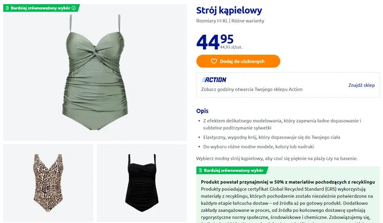 Zdjęcie Kobiety pokochały strój kąpielowy z Action za 45 zł! Ten krój idealnie tuszuje niedoskonałości i bosko podkreśla ciało #1