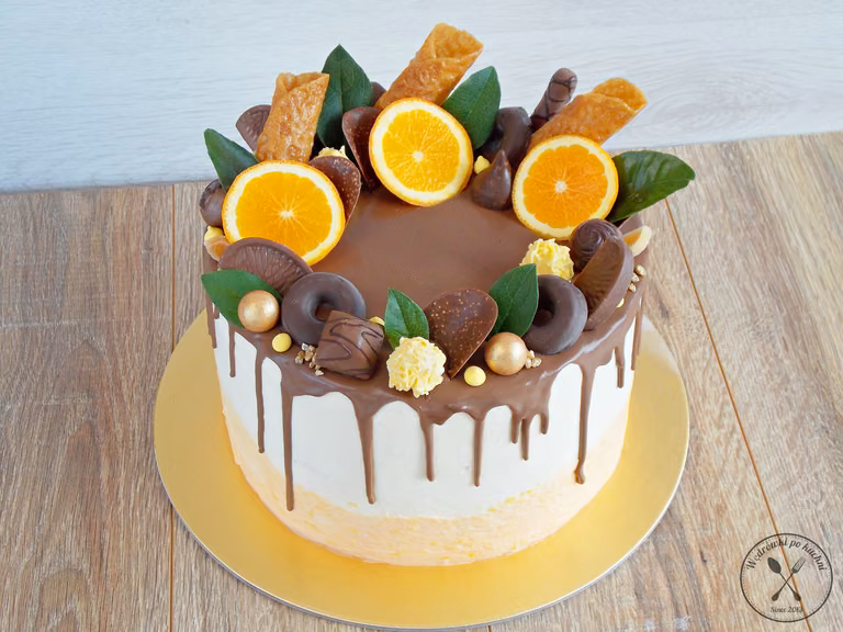 Tort czekoladowo - pomarańczowy
