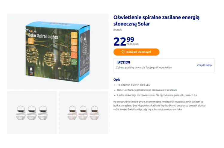 Zdjęcie Te spiralne lampki z Action za 22 zł zrobią bajkę na tarasie i balkonie! Efekt z katalogu bez kabli i rachunków #1