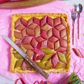 Tarta z rabarbarem i budyniem