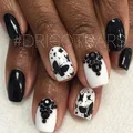 Super czarno biały manicure