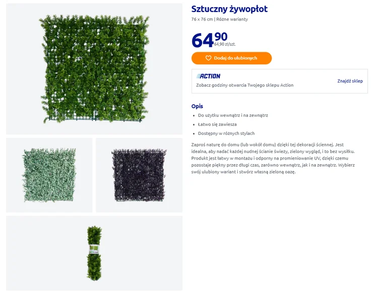 Zdjęcie Te panele z Action totalnie odmienią balkon i wnętrze! Za 65 zł zielona oaza przez cały bez podlewania, a montaż to pikuś #1