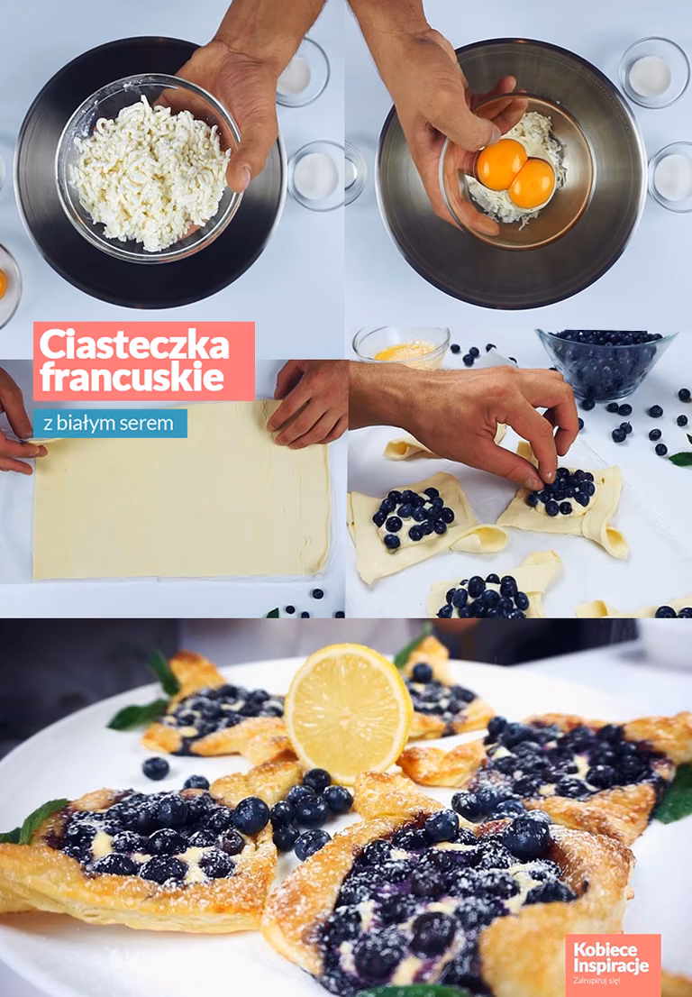 Ciasteczka francuskie z białym serem