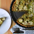 Tarta z mięsem mielonym, pieczarkami i cukinią