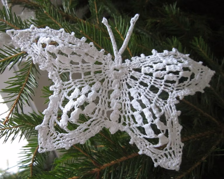Szydełkowy motyl 3D