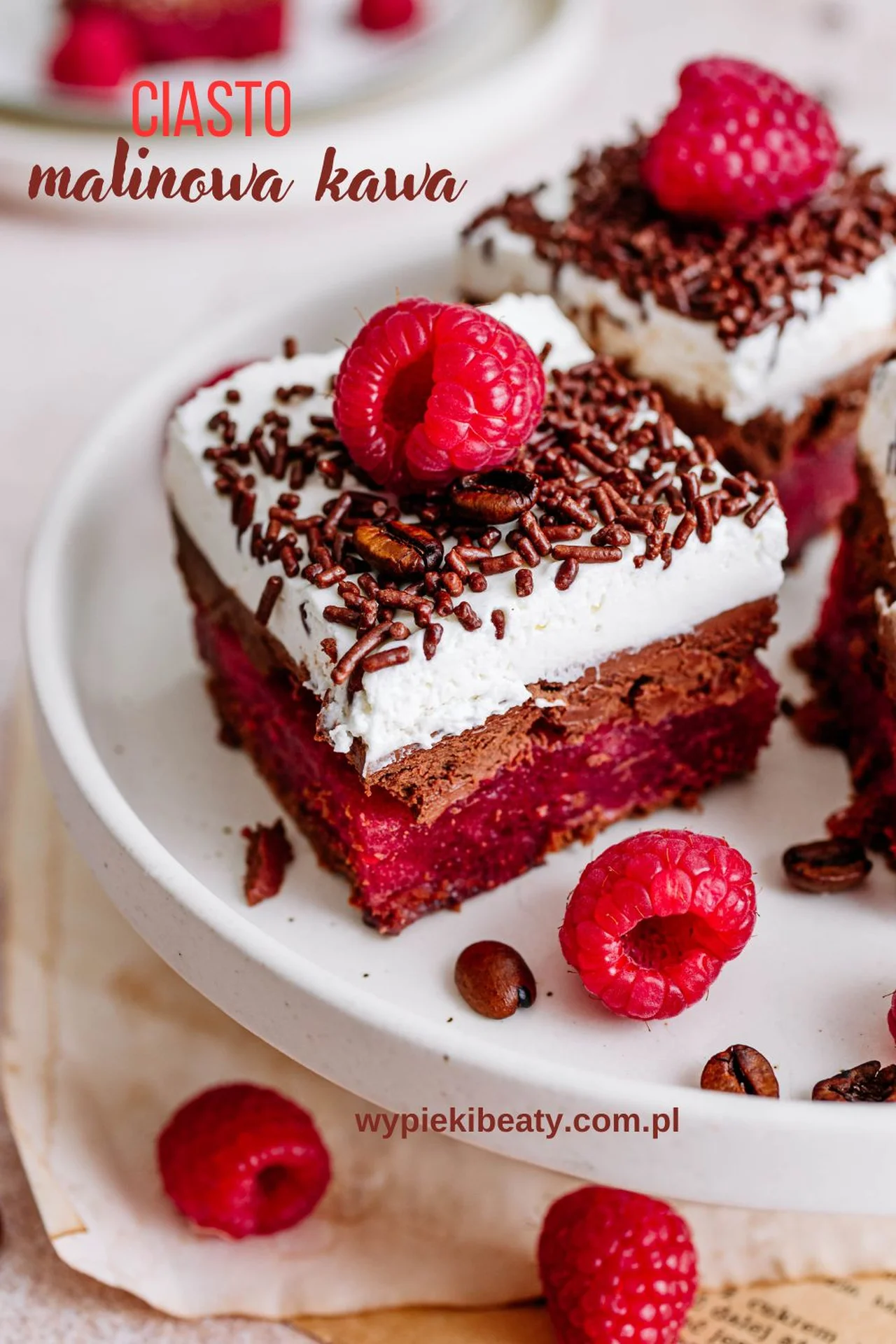 Ciasto malinowa kawa