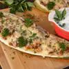 Cukinia faszerowana mięsem, kaszą bulgur i kurkami
