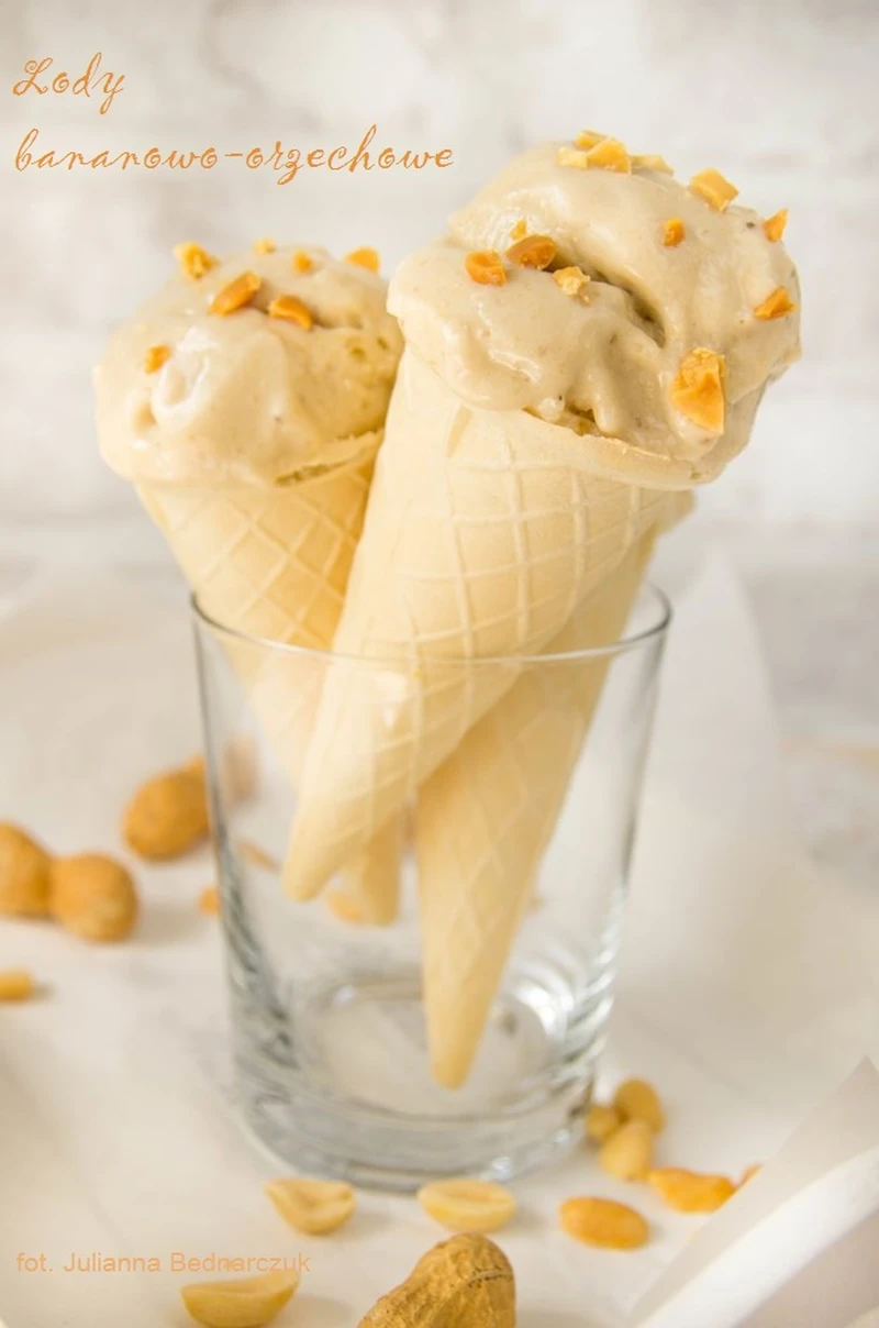 Lody bananowe z masłem orzechowym