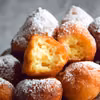 Orkiszowe baci di ricotta - mini pączki z ricotty bez cukru