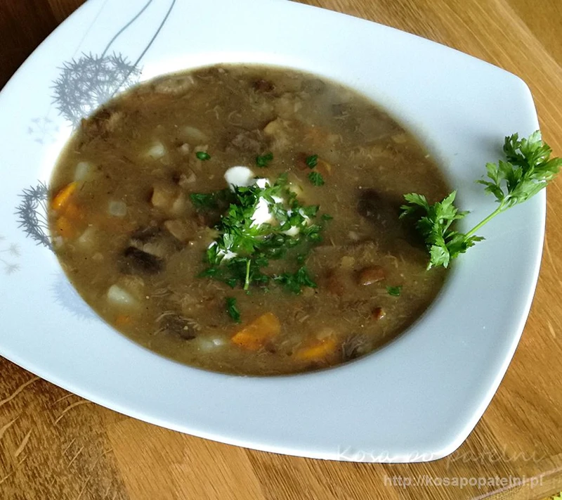 Zupa ze świeżych grzybów leśnych