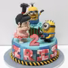 Torcik urodzinowy z minionkami