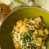 Wegetariańskie risotto z dynią, cukinią i jarmużem
