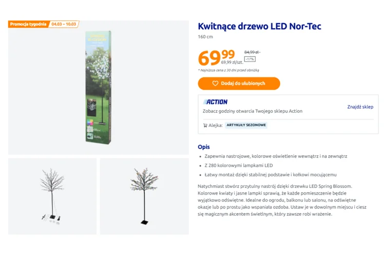 Zdjęcie To kwitnące drzewko z Action za 69 zł zrobi furorę! 280 kolorowych lampek - efekt wow w domu lub w ogrodzie! #1