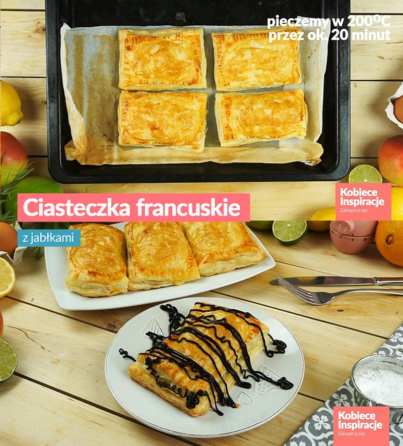 Ciasteczka francuskie z jabłkami