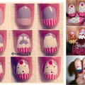 Słodkie babeczki - paznokcie