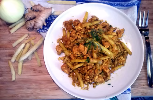 Kurczak curry z kasza peczak