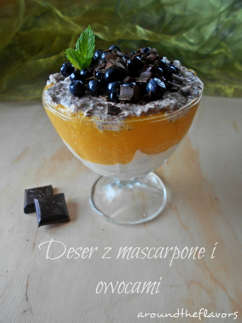 Deser z mascarpone z owocami