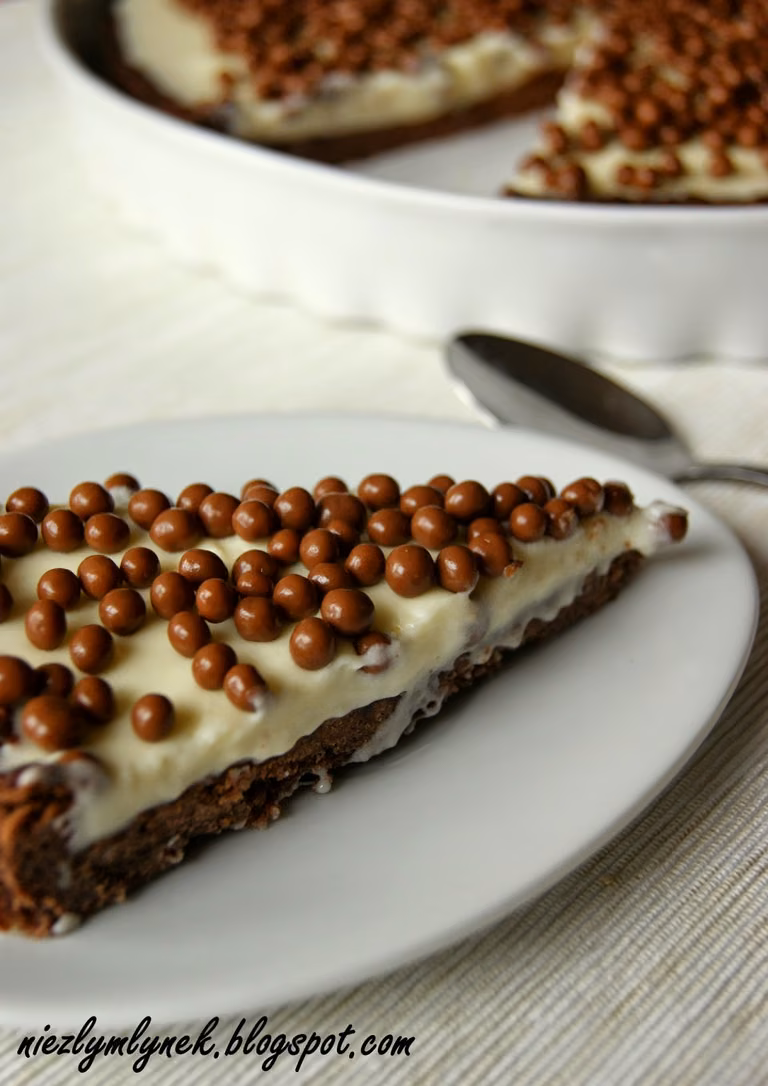 Czekoladowa Piękność - czyli tarta czekoladowa na kokosowym spodzie