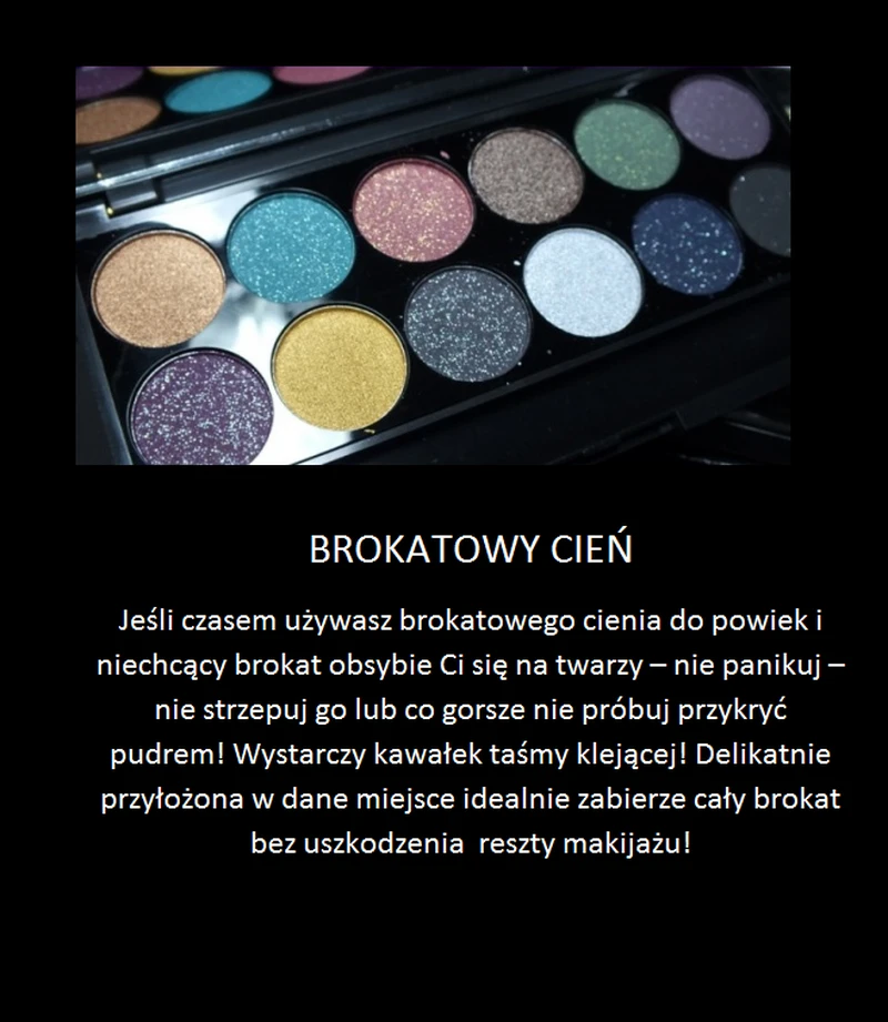 Trik na obsypany brokatowy cień do powiek