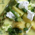 Zupa ze szparagami i serem feta