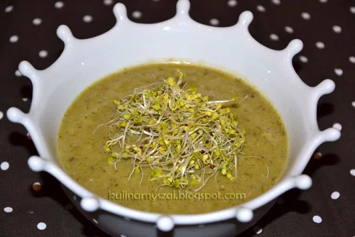 Krem z porów i szpinaku