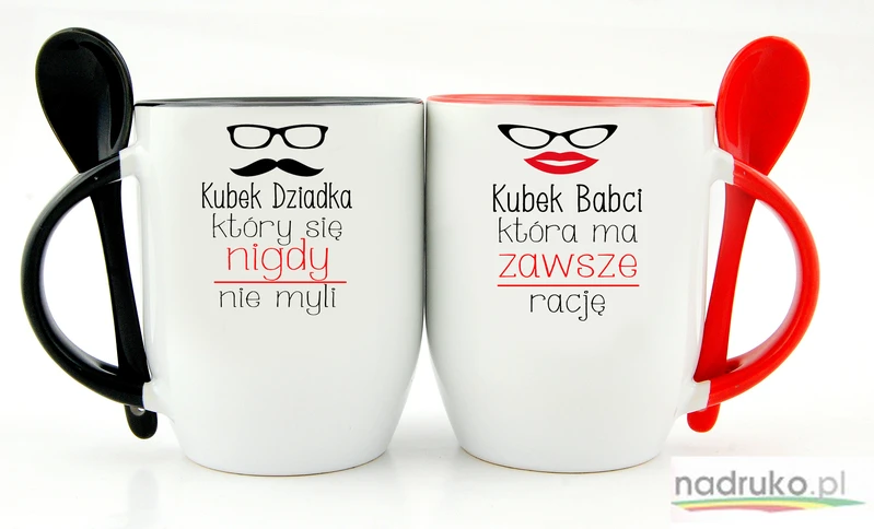 Kubek Babci, która ma zawsze rację i Dziadka, który się nigdy nie myli pomysł na prezent