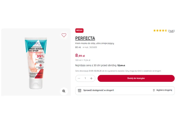 Zdjęcie Ten krem z Rossmanna za 9 złotych ekspresowo rozprawi się z szorstkimi stopami! Z przyjemnością założysz sandałki #1