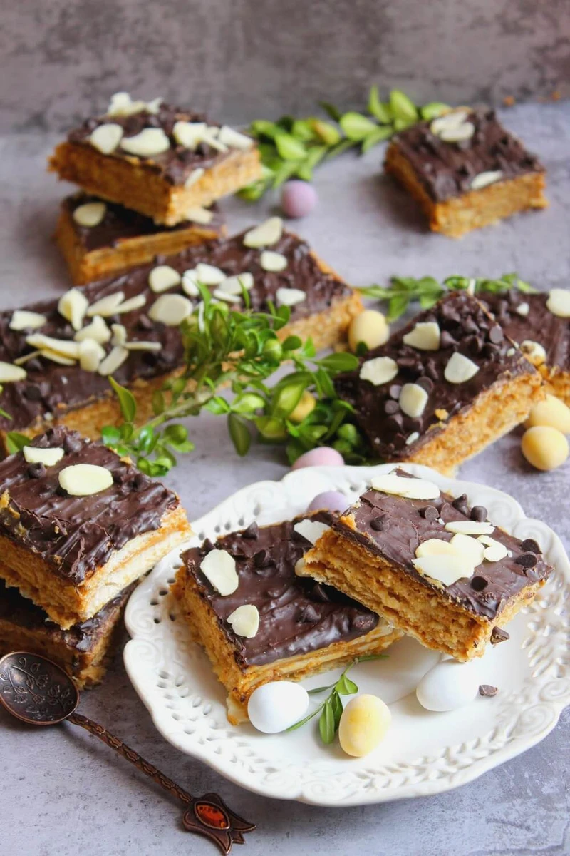 Karmelowe wafle z polewą czekoladową