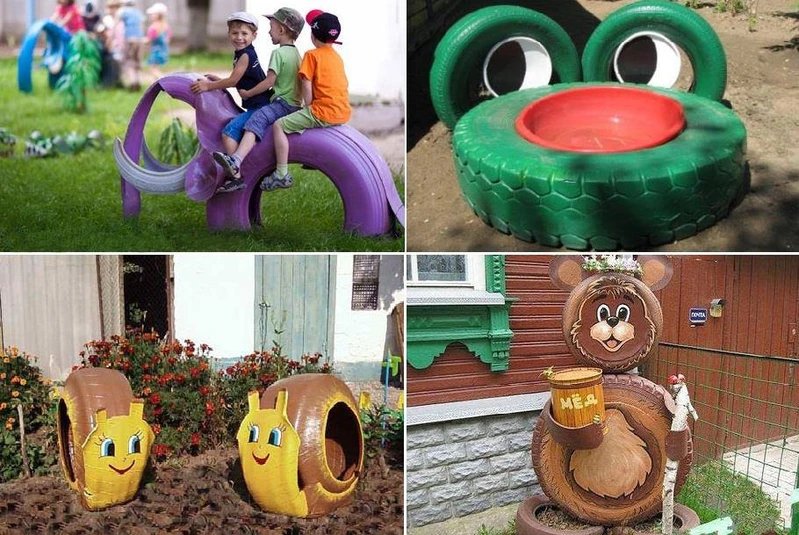 Plac zabaw z opon - super pomysł