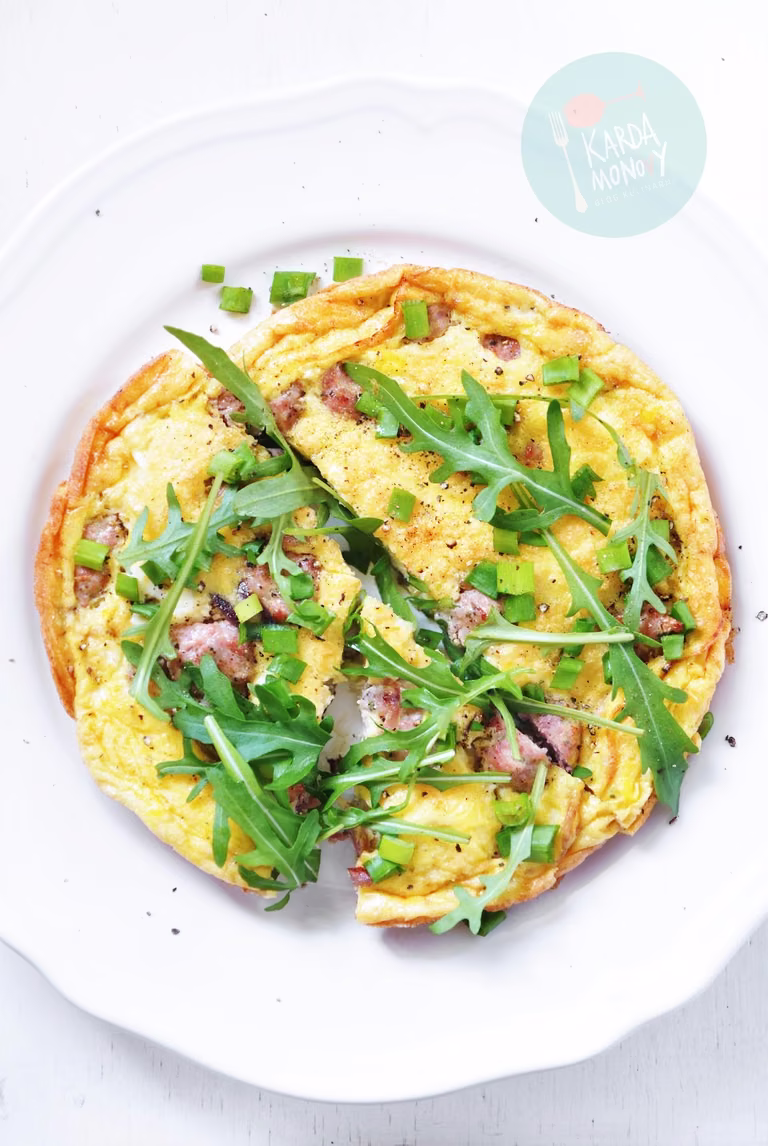 Frittata z białą kiełbasą