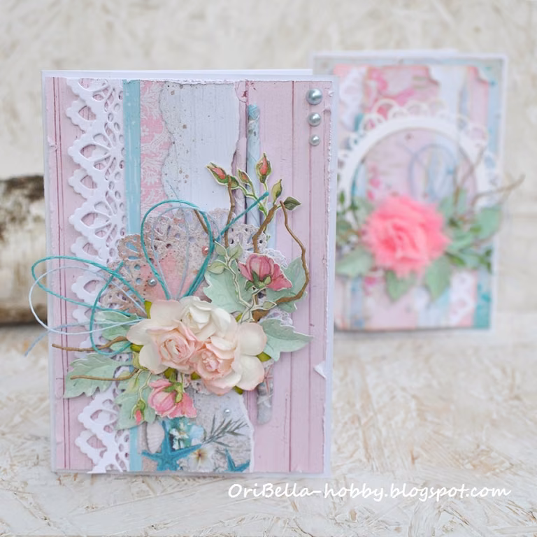 Kartki w klimacie shabby chic