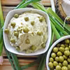 Pasta z wędzonym twarogiem i groszkiem