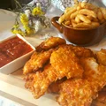 Nuggetsy z kurczaka w płatkach kukurydzianych