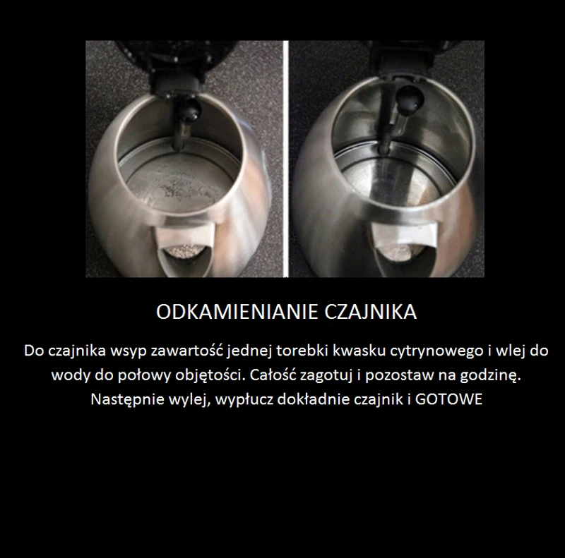 Szybkie odkamienianie czajnika!
