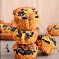 Owsiane babeczki z jagodami (wegańskie, bez cukru i glutenu)
