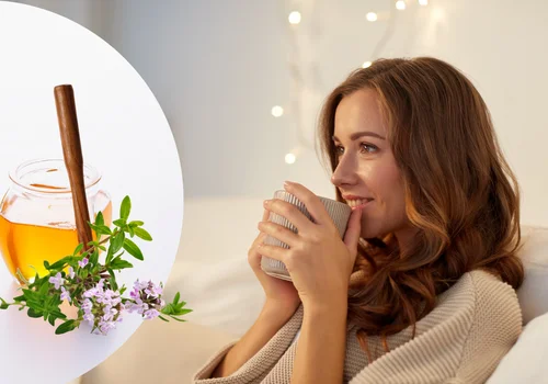 Zimowy napar z tymianku i miodu – ulga przy kaszlu i bólu gardła!