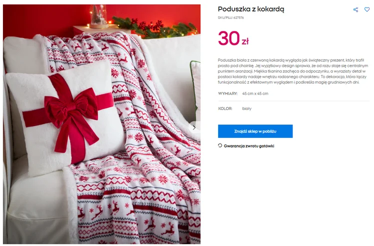 Zdjęcie Te poduszki z Pepco za 30 zł to cudo na Święta! Mięciutkie, a duże kokardy robią mega efekt -  kanapa jak z katalogu #1