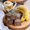 Ciasto bananowe z polewą bez glutenu, bez cukru, wegańskie